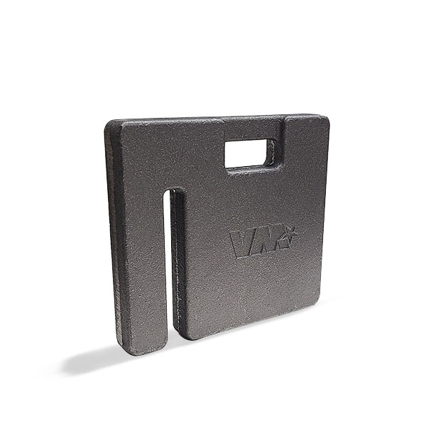 VM Cast Iron Hanging Rail Weight Black Powdercoat - 12.5lbs - Image 2